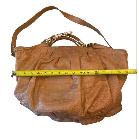 Michael Kors Erin Large Brown Crocodile Leather Shoulder Tote - Picture 6 of 11